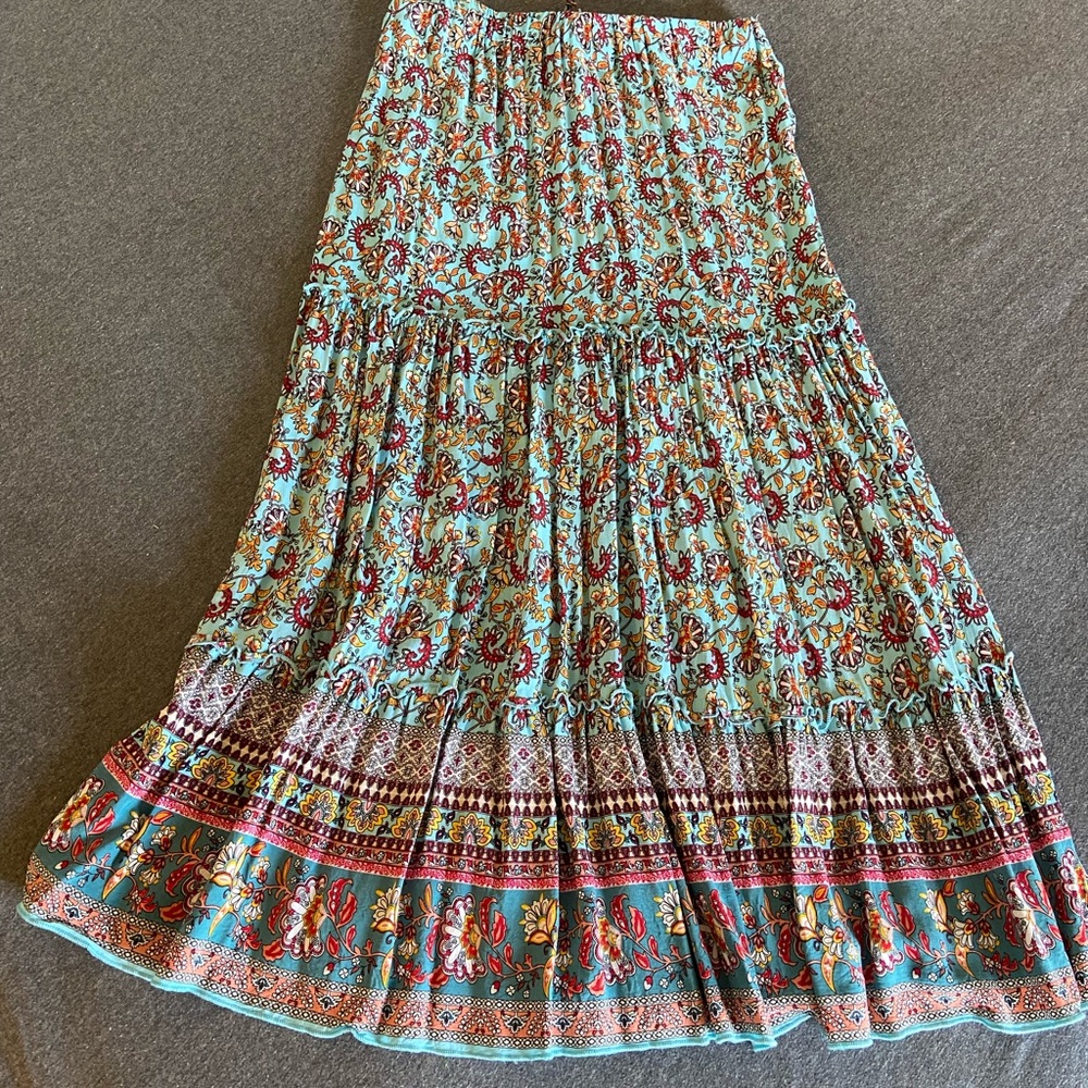Floral Bohemian Maxi Skirt